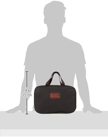 BLACK+DECKER 8V MAX 57-Piece Cordless Drill and Household Tool Kit for Home with Tool Storage Bag (BDCD8PK)