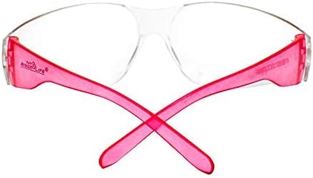 BISON LIFE Clear Lens Color Temple Safety Glasses | One Size, Adult, Youth, Clear Protective Polycarbonate Lens Color Temple, Variety, 24 PAIRS