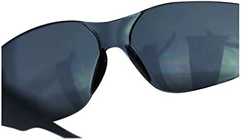 BISON LIFE Full Color Safety Glasses | One Size, Adult, Youth, Full Color Polycarbonate Lens and Temple, BLACK, Pack of 12 (Case of 12 Packs, 144 Pairs Total)