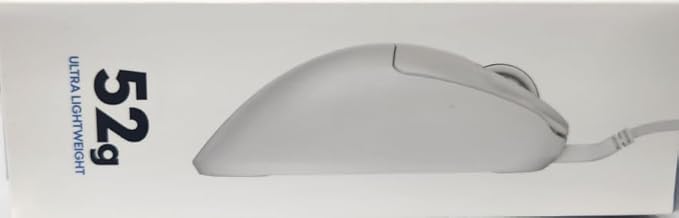 Pulsar Gaming Gears Xlite Wired Gaming Mouse, Ultra Lightweight 1.83 oz (52g), Ergonomic, Optical Switch, 26000 DPI, Motion Sync, PAW3395 Sensor (Medium, Wired, White)