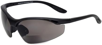 Calabria 91348 Anti Fog Bifocal Reading Safety Glasses Readers +2.50 Grey Mens Womens Wrap Around Eye Protection Protective
