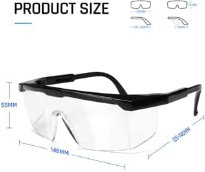 mozeeda Safety Glasses, Anti-Fog Glasses Eye Protection UV Protective Safety Goggles for Yard work, Gardening, Lawn mowing, Weed whacking,lab