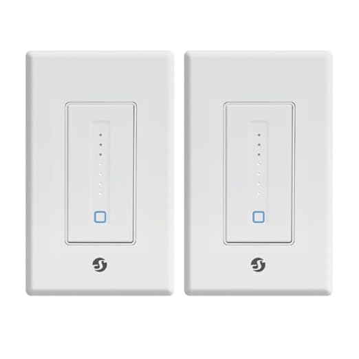 Shelly Plus Wall Dimmer UL | WiFi Smart Wall Dimmer Switch | Home Automation | Bluetooth Gateway | Compatible with Alexa, Home Assistant & Google | No Hub Required | Dimmable Lights (2 Pack)