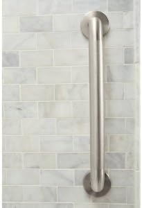 Moen Home Care Bathroom Safety 24 Inch Stainless Steel Handicap Grab Bar for Bathtub and Shower, Elderly Assistance Product with Concealed Screws, Polished Brass, R8924P