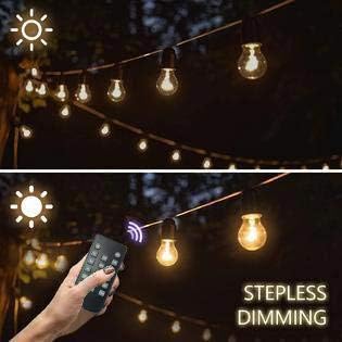 Banord Outdoor Plug-in Dimmer Switch with Wireless Remote Control, 360W Max for LED String Lights, 4-Level Brightness Modes & Waterproof Design