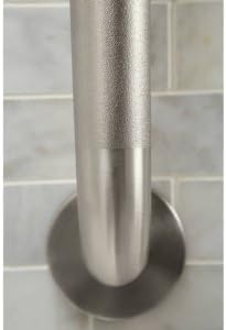 Moen Home Care Bathroom Safety 24 Inch Stainless Steel Handicap Grab Bar for Bathtub and Shower, Elderly Assistance Product with Concealed Screws, Polished Brass, R8924P