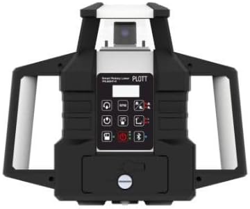 Plott PRL900HT-RK Dual Slope Rotary Laser Level, 2000ft Range, Red Beam, Bluetooth App Control, Self-Leveling 6°, 20hr Battery Life