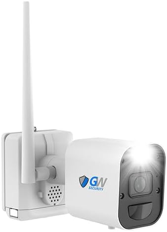 GW Security 8 Channel 4K WiFi Security Camera System, 8ch 4K NVR with 4 x 8MP WiFi Wireless Bullet Two-Way Audio Security Cameras, Spotlight Color Night Vision, Outdoor Indoor Surveillance