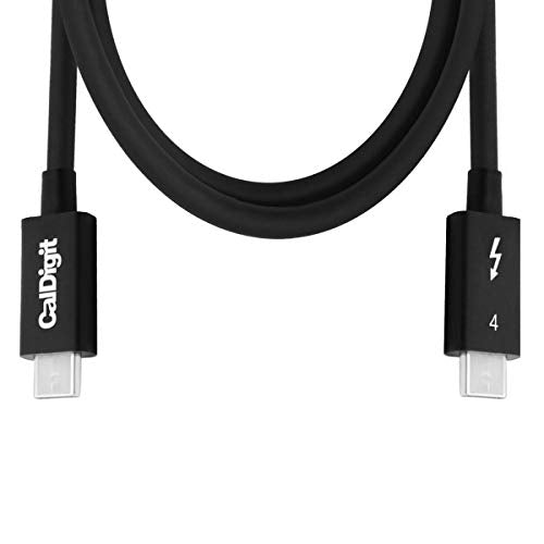 CalDigit Thunderbolt 4 Cable - 40Gbps 100W Power Delivery, Compatible with Thunderbolt 3 & USB Type C, MacBook Pro, iMac, iPhone 15 Max, Black (2 Meter 6.56 Feet, Active Thunderbolt 4 / USB 4 Cable)