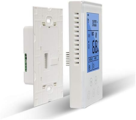 Programmable Thermostat for House Radiant Underfloor Heating, Home Heat Floor Mat Controller self-Adaption AC(120/240V) Voltage, Dual Sensing(Air&Floor Sensor) Built-in Class A GFCI, Power 3600W