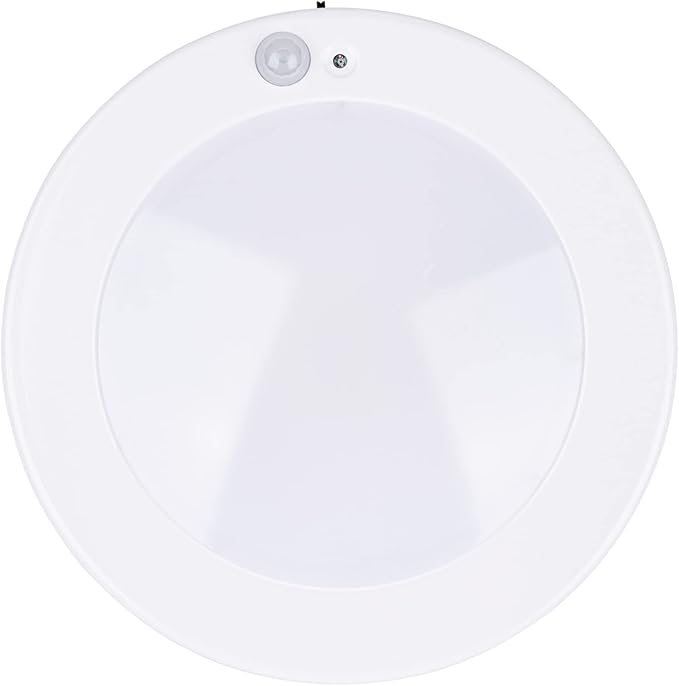 LIT-PaTH LED Flush Mount Ceiling Light, Closet Lighting Fixture with Motion Sensor and Dusk to Dawn, 10.5W, 800 Lumen, 6.2 Inch, Anti-Rust Galvanized Housing, White Finish 5000K 4-Pack