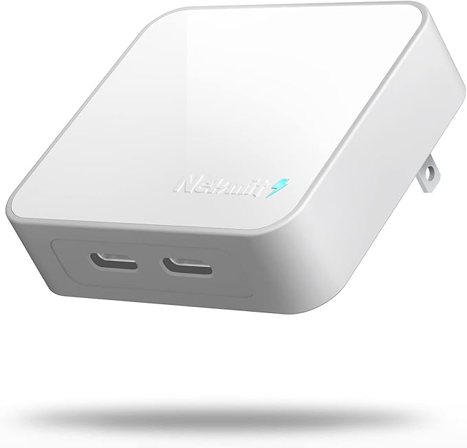 Nekmit Dual Port USB C Wall Charger, 40W PD Fast Charging USB C Wall Plug Adapter, Flat Thin Slim Charger Block for iPhone 14/14 Pro/14 Pro Max, Galaxy, MacBook Air, iPad, AirPods and More