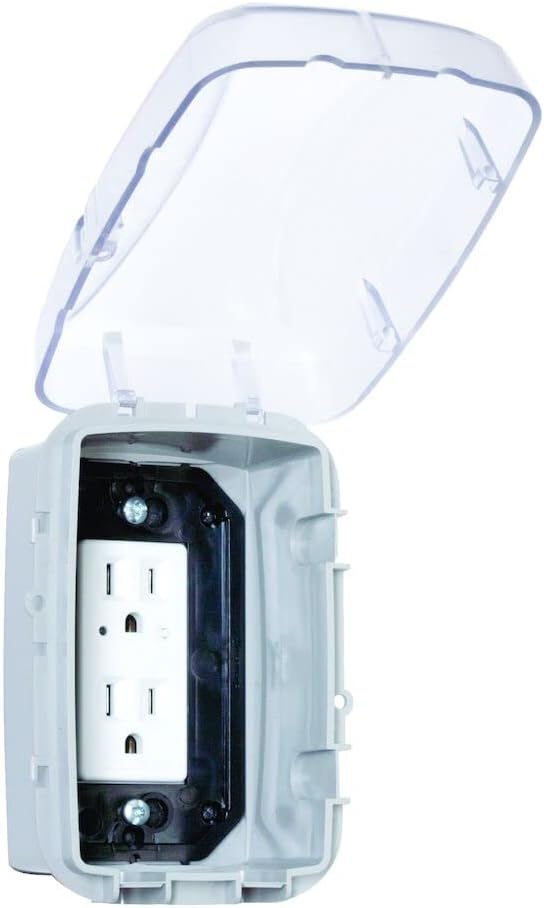 Intermatic WP3100C Weatherproof Electrical Outlet Cover - Extreme Temperature Resistance, Heavy-Duty Construction, Versatile Design & Multi-Configurable, Easy Install, Secure Fit for Outdoor in-Use