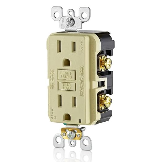 Leviton Dual-Function AFCI/GFCI Outlet, 15 Amp, Self Test, Tamper-Resistant with LED Indicator Light, Protection from Both Electrical Shock and Electrical Fires in One Device, AGTR1-I, Ivory