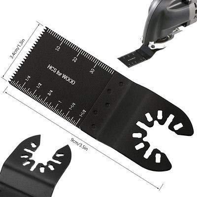 100 pcs Wood Oscillating Multitool Saw Blade Set Fits Fein Multimaster Porter Cable Black & Decker Bosch Dremel Craftsman Ridgid Ryobi Makita Milwaukee Dewalt Rockwell
