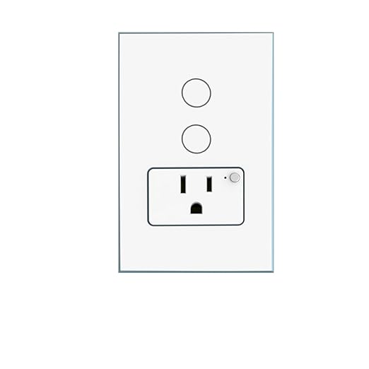 Smart WiFi Light Switch, No Hub Required, Compatible with Alexa and Google Assistant, Single Pole, White (White), ky-861+2