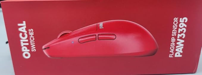 Pulsar Gaming Gears X2H mini Wireless Gaming Mouse, Limited Color Edition, Ultra Lightweight 1.83 oz (52 g), Symmetrical, Optical Switch, 26000 DPI, PAW3395 Sensor (Mini, Wireless, Red)