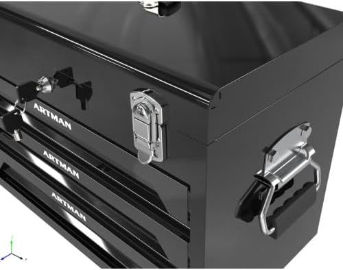 439-Piece Mechanics Tool Set, Household Tool kit with 3-Drawer Heavy Duty Metal Box, Portable Tool Box for Home/Auto Repair - Gift for Men - Black