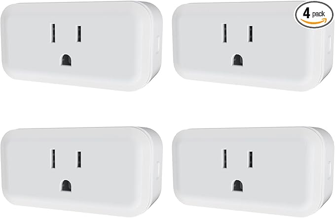 SONOFF S40 Lite 15A WiFi Smart Plug ETL Certified, Smart Socket Outlet Timer Switch, Compatible with Alexa & Google Home, IFTTT Supporting, No Hub Required 4-Pack