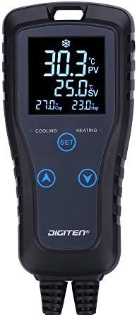 DIGITEN DTC102 Temperature Controller Outlet 2-Stage Plug in Thermostat Digital Greenhouse Thermostat Reptiles Temperature Controller Heating Cooling Mode for Homebrewing Fermentation Space Heater