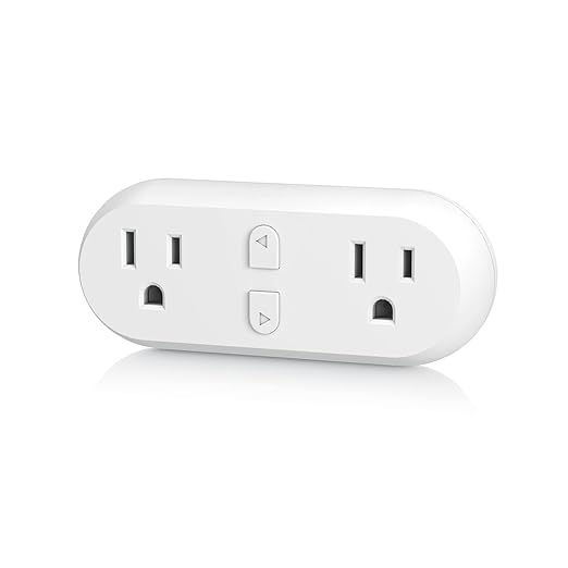 HBN Smart Plug 15A, WiFi&Bluetooth Outlet Extender Dual Socket Plugs Works with Alexa, Google Home Assistant, Remote Control with Timer Function, No Hub Required, ETL Certified, 2.4G WiFi Only
