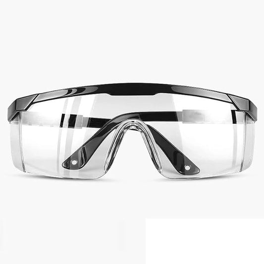 Safety Glasses, Anti-fog, Scratch Resistant Clear Wraparound Lenses and No-Slip Grips, Adjustable, Lab Goggles