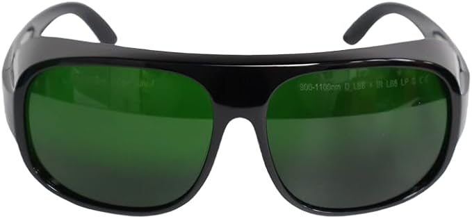 LaserPair High Protection 900-1100nm OD8+ DIN4 Laser Safety Glasses for Fiber Laser, Handheld Laser Welding, with a black frame #52