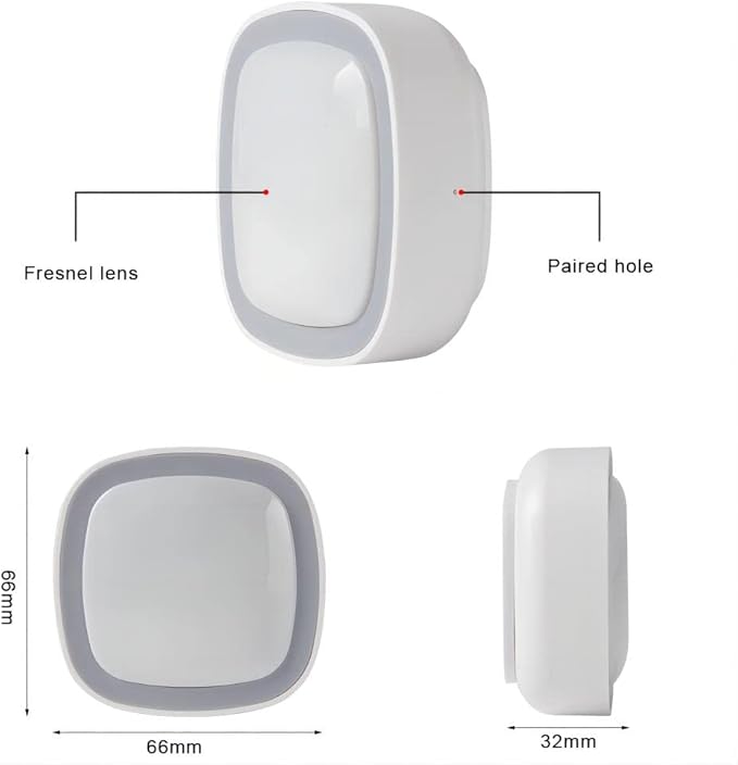 HEIMAN Z-Wave Motion Sensor, Wireless Home Security PIR Motion Detector, Real-Time App Notifications and Large Area Detection, Contact Sensor for Smart Home Automation,Z-Wave hub Required