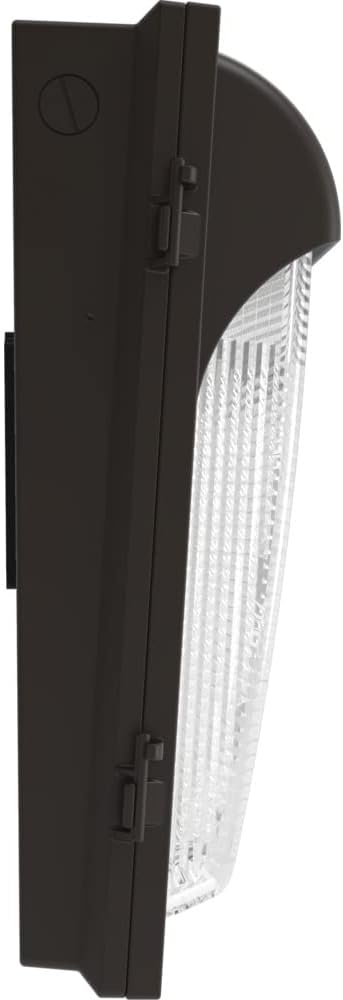 Lithonia Lighting 18" LED Wall Pack Outdoor Light Fixture, Building Wall Light, Adjustable Lumens, 4000K Cool White, MVOLT 120-277V, IP65, Glass Lens, Bronze (TWX3 LED ALO 40K MVOLT DDBTXD)