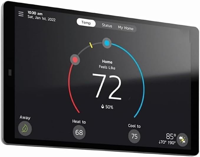 Lennox S40 (22V24) Smart Thermostat, Touchscreen, WiFi, Communicating System Control, Programmable, Geo-Fencing, Remote Access, Alexa Enabled, Easy Installation, Non-Returnable Factory Warranty