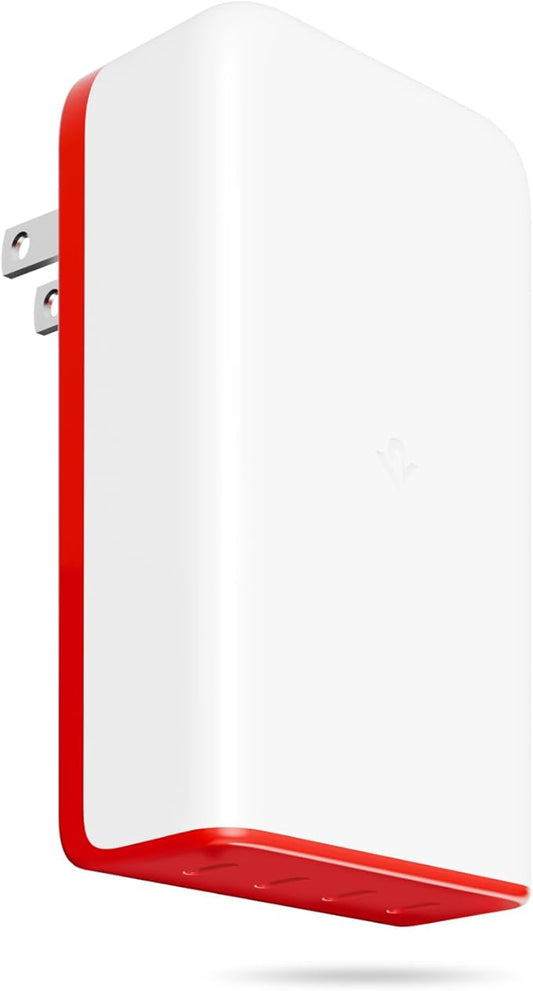 Twelve South PlugBug 120W USB-C Charger Block, 4-Port Fast Charging Block Hub for iPhone, iPad, MacBook & More, with Apple Find My Integration and Folding Prongs for Travel, USB Type C Fast Charger