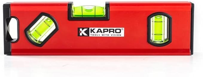 Kapro - 771M TWIN Magnetic Heavy Duty Toolbox Level - For Leveling and Measuring - Features V-Groove and Magnet Base - VPA Certified - 8 Inch