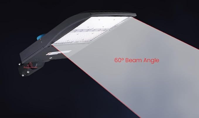 60 Degree Sports Light - 42,000 Lumen - 300 watt NextGen III LED Lights - Power Adjustable- Narrow Beam Spot Light for Long Distance - with Photocell - 5000K
