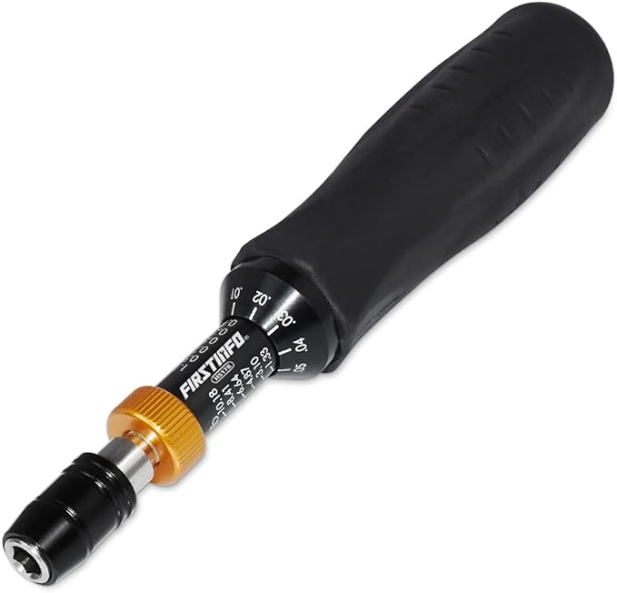 FIRSTINFO H5178 Precision Certified Torque Limiting Screwdriver, 1/4 Inch Hex Quick Release Bit Holder, 0.1-1.2 Nm/1.33-10.18 In-lb with Double Scale