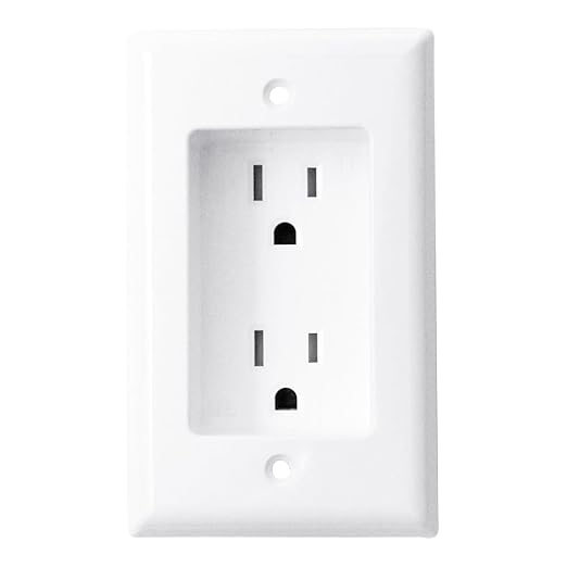 Construct Pro Single Gang Recessed Dual Power Tamper-Resistant Outlet (White)