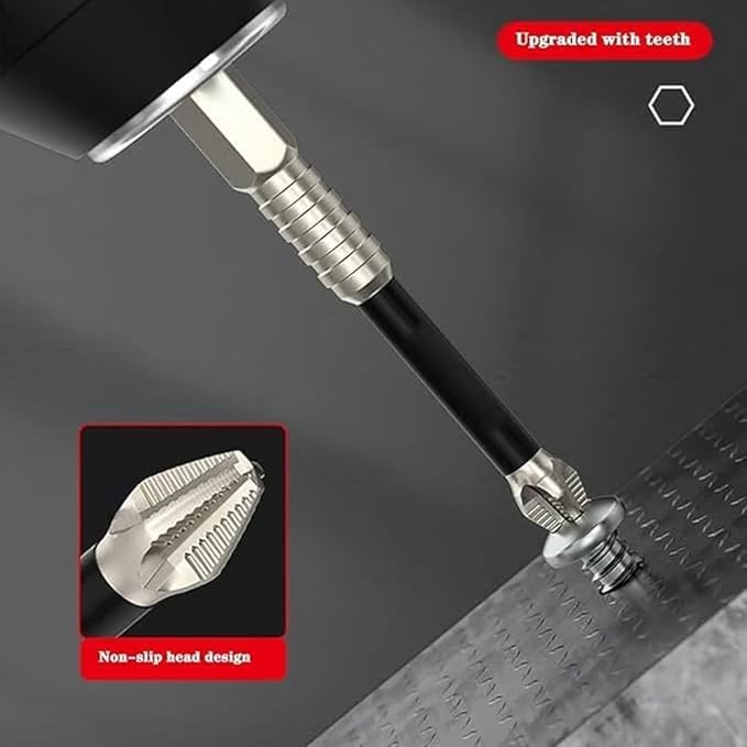 HUHAO 5Pcs High Magnetic Screwdriver Drill Bit Set, K5 Impact-Resistant and Nonslip Bit, Anti Slip Screwdriver Bits for Dry Wall, Sheetrock, Electric Drills - High Magnetic Strength & High Hardnes