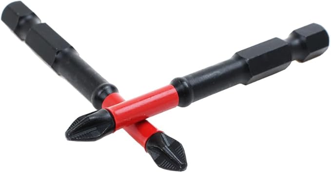 AUTOTOOLHOME 10 Pack Phillips PH2 Magnetic Anti Slip Screwdriver Bit Set 2.5" L TS2 Anti-Slip Long Drill Bits Impact Driver Bits