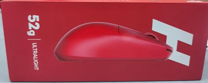 Pulsar Gaming Gears X2H mini Wireless Gaming Mouse, Limited Color Edition, Ultra Lightweight 1.83 oz (52 g), Symmetrical, Optical Switch, 26000 DPI, PAW3395 Sensor (Mini, Wireless, Red)