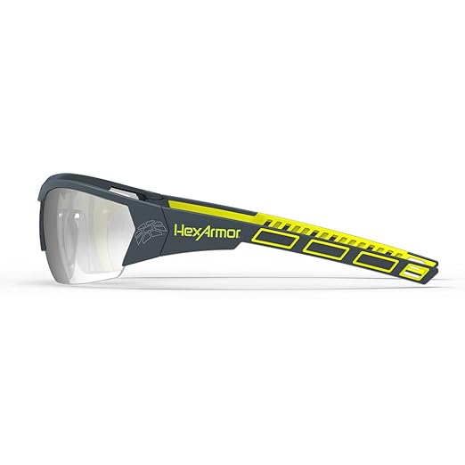 HexArmor MX250 Lightweight Safety Glasses, Silver Mirror Lens, Interior Anti-Fog Coating, 12 Pack