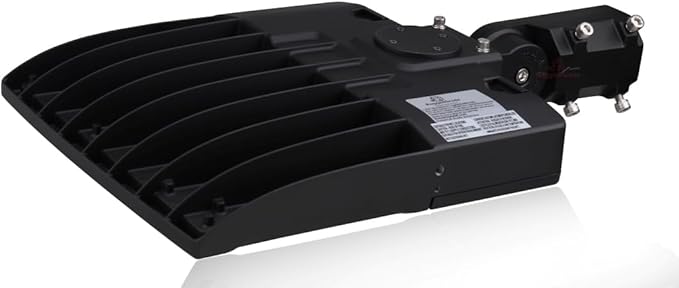 RuggedGrade with Motion Sensor - 150 Watt LED NextGen III Shoebox Light - 21,000 Lumen - 5000K Bright White - Slip Fit - Title 24 Compliant - Dusk to Dawn Capable