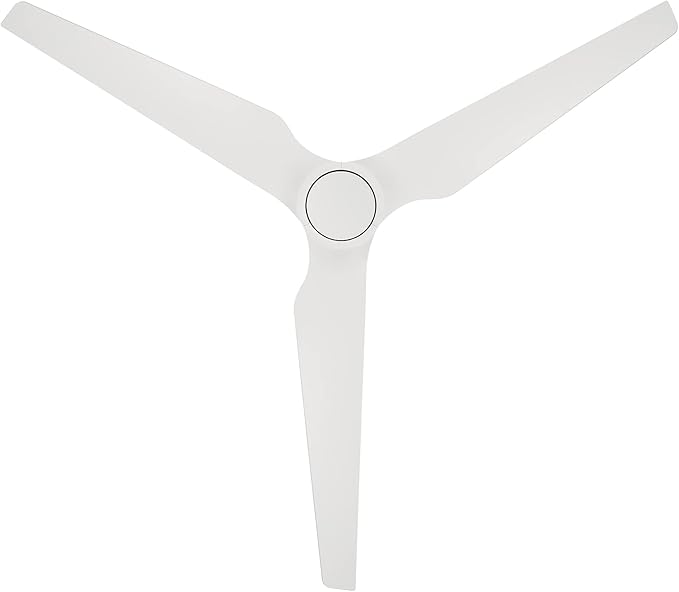 WAC Smart Fans Stella Indoor and Outdoor 3-Blade Smart Home Ceiling Fan 60in Matte White with Remote Control works with Alexa and iOS or Android App (NO LED LIGHT KIT)