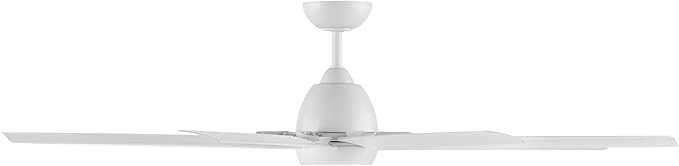 WAC Smart Fans Mocha XL Indoor and Outdoor 8-Blade Ceiling Fan 66in Matte White with Remote Control works with Alexa and iOS or Android App (NO LED LIGHT KIT)