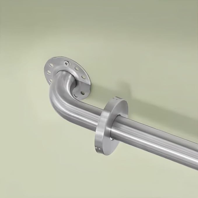 Stainless Steel Bathroom Safety Shower Grab Bar, Anti Slip Bathtubs Grab Bars,Toilet Assist Saft Handle Handrail ADA Compliant 500lbs for Handicap Elderly Senior (Brushed, 24 Inches 2 Pack)