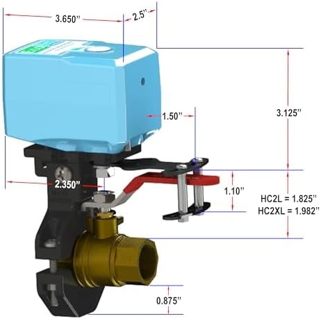 EVC300-HCLXL-SK6 Bulldog-JW WiFi Valve Robot, Auto Water Shutoff, Leak Detection, Hassle-Free Install, No Plumbing Needed, Supports 3-20 Sensors, Smart Home