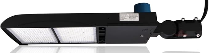500 Watt - NextGen III Series LED Shoebox Lights with Photocell - Wattage Selectable - 70,000 Lumen - 5000K - Slip Fit - Black