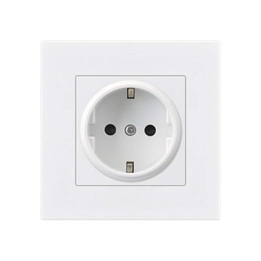 Mayata 1pcs Wall Panel Power Socket Plug Grounded 16A French Standard Electrical Outlet 86mm 86mm