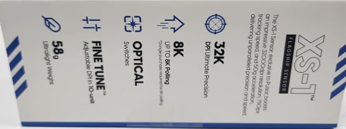 Pulsar Gaming Gears Xlite v4 Wireless Gaming Mouse, Ultra Lightweight 2.04 oz (58g), Ergonomic, Optical Switch, 32000 DPI, 750 IPS, XS-1 Sensor, 8k Compatible (Large, Black)