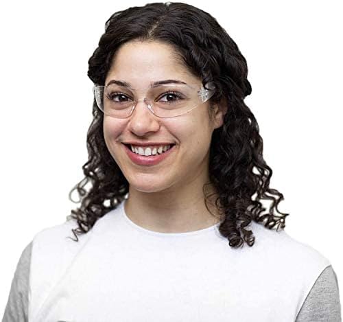 BISON LIFE Clear Lens Clear Temple Safety Glasses | One Size, Adult, Youth, Clear Protective Polycarbonate Lens Clear Temple, Clear, 144 PAIRS