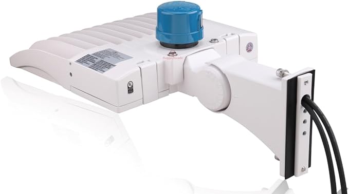 150 Watt LED NextGen III Parking Lot Lights - 21,000 Lumen - 5000K - Direct Arm Mount - with photocell - White Housing