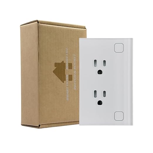 Smart Wall Outlet ,Energy Monitoring,2.4GHZ WiFi Socket FCC,Work with Tuya/Alexa/Google Assistant No Hub Required,White